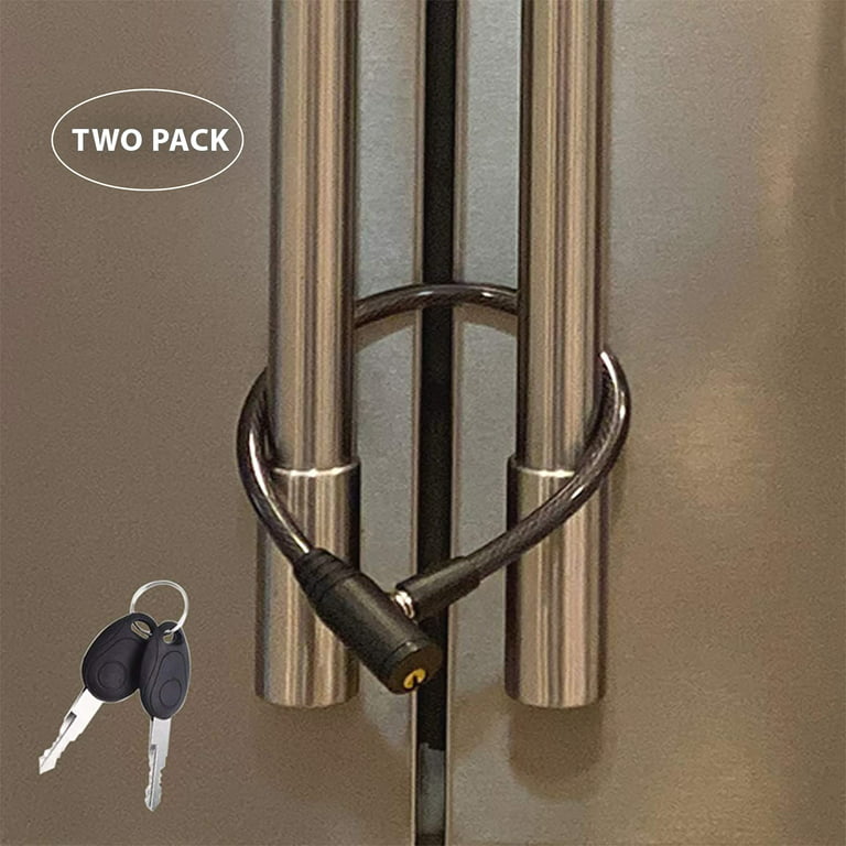 Fridge Lock,2 Pack Refrigerator Lock with Keys,Freezer Lock and Child  Safety Cabinet Lock (Fridge