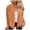 Orange, variant on Autumn Winter Casual Blended Jacket with Notch Lapel Waist Tie Belt Long Sleeve Outerwear for Daily Wear Women's Casual Jackets Women's Bomber Jacket Casual Coat