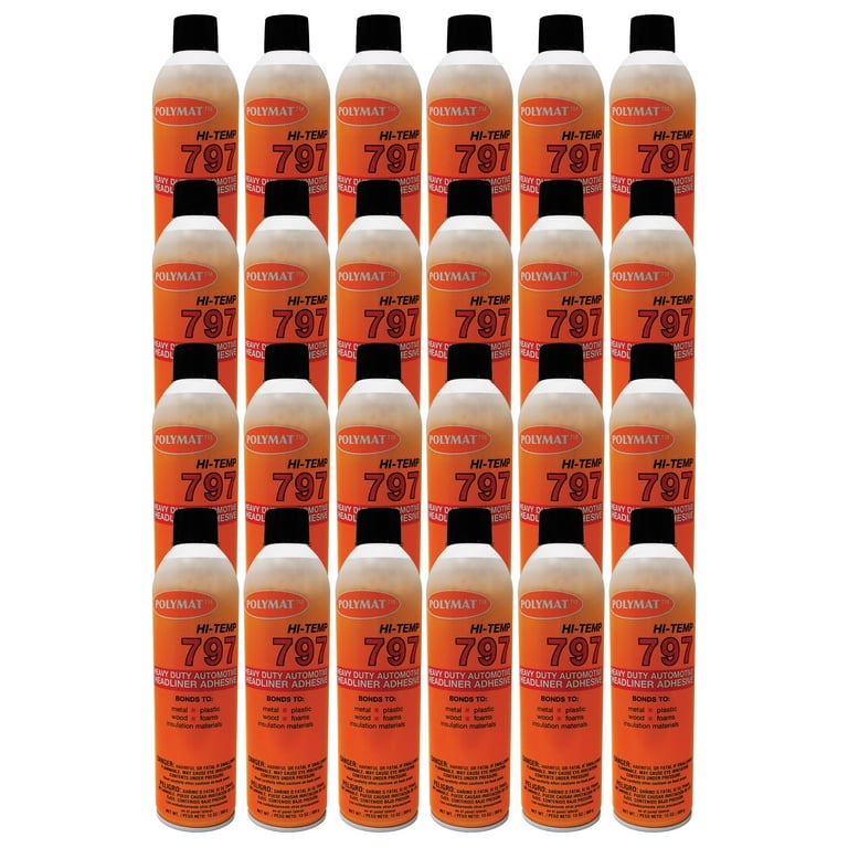 QTY12 Polymat 797 Hi-Temp Spray Glue Adhesive BONDS KICK PLATE to