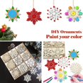 thumbnail image 4 of Adornos colgantes navideños de madera con copos de nieve, 36 unidades, 4 of 7