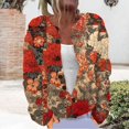 thumbnail image 2 of Kaondbfi Cardigan for Women, Fall Cute Print Open Front Knit Cardigan Sweater Winter Casual Loose Button Down Long Sleeve Coat Womens Winter Coat, 2 of 4