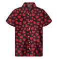 thumbnail image 4 of Camisa hawaiana con estampado 3D de corazones y amor para hombre, ropa para verano, playa, manga corta, blusa con solapa y botones, 4 of 5