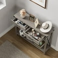 thumbnail image 7 of NEILA Console Table with 2 Storage Drawers, Entryway Table, Farmhouse Narrow Sofa Table with Storage Shelf, Accent Wood Table for Bedroom, Living Room, Hallway, Foyer, 43"L x 12"W x 30"H (Grey), 7 of 7