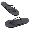 thumbnail image 4 of Qarigey 1 par de sandalias planas con punta abierta para mujer, pantuflas antideslizantes para fiesta en la piscina, playa, verano Calzado negro METRO, 4 of 6