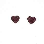 Ss Pink Crystal Heart Earring
