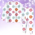 thumbnail image 2 of Baby Girl Fall Winter Outfits Toddler Clothes Long Sleeve Floral Graphic Crewneck Sweatshirt + Joggers Pants Set 3-4 Years, 2 of 8