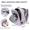 thumbnail image 3 of Mochila Viaje Cabina Avion 40x20x25 Mujer Ryanair Maleta para Cabina de avion Equipaje de Mano 45x36x20 Easyjet Mochila de Senderismo Mochila para Portatil Impermeable hombre con Cargador USB(Púrpura), 3 of 6