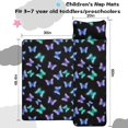 thumbnail image 5 of Black Butterfly Pattern Teens Toddler Nap Mat with Pillow, Sleeping Mat Bag for Preschool Daycare 60"x20", 5 of 6