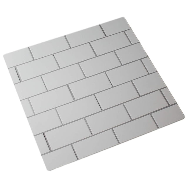 Bessie Bakes The Most Realistic Subway Tile Replicated Photography Backdrop 19.5 Inch x 19.5 Inch Square 3 mm Thick