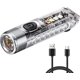 thumbnail image 1 of Mini Portable LED Flashlight 400 Lumens - 11 Bright Modes, USB Rechargeable, with Light Alarm - Multifunctional Torch for Walking, Searching and Hikin, 1 of 5