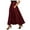 Wine, variant on High Waist Wide Leg Palazzo Pants for Women with Pockets Elegant Long Flared Skirt Trousers Flowy Maxi Style Wine 2XL