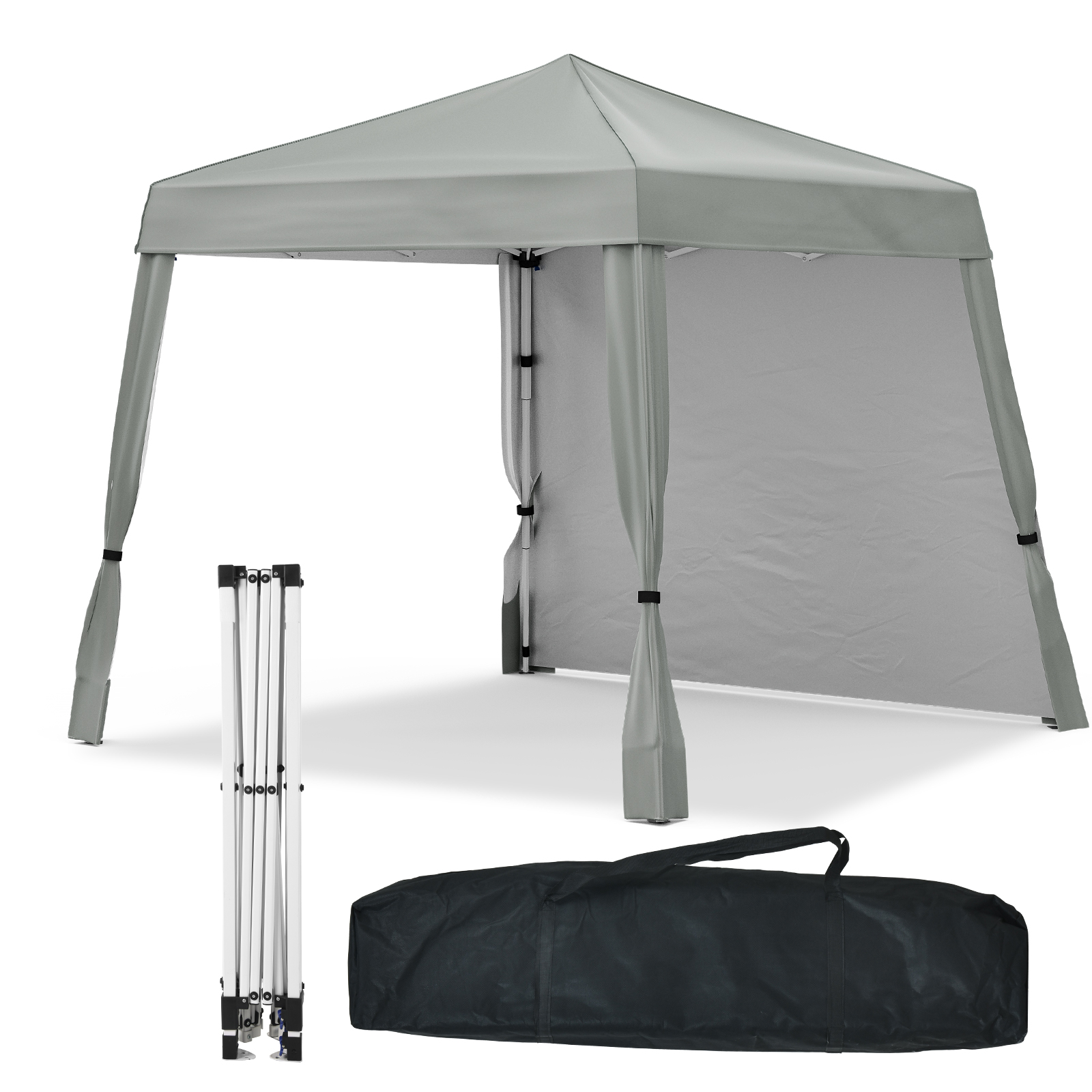 Navy Blue/White EAGLE PEAK 6 x 6 Portable Umbrella Canopy Cabana Easy