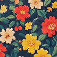 thumbnail image 4 of Yayeee Shower Curtain with Hooks 72"x72" Waterproof Fabric Bathroom Hanging Decor, Vibrant Flowers, 4 of 5