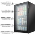 thumbnail image 5 of IVATION Mini Cooler with Black Glass Door - Compact & Stylish Beverage Refrigerator, 5 of 5