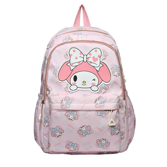 Sanrio Backpack Student Travel Backpack, Casual Sanrio My Melody Character Bag Cartoon Style Laptop Backpack, Sanrio Themed Back to School Shoulders Backpack for Commuters and Students