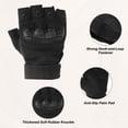 thumbnail image 3 of Uxcell Men's Outdoor Fingerless Gloves Half Finger Gloves Breathable Workout Gloves Black, M, 3 of 7