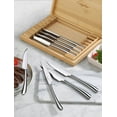 thumbnail image 4 of Cangshan 1027044 Rain II Series 8-Piece 420 Stainless Steel Forged Steak Knife Set in Bamboo Storage Chest, 4 of 8