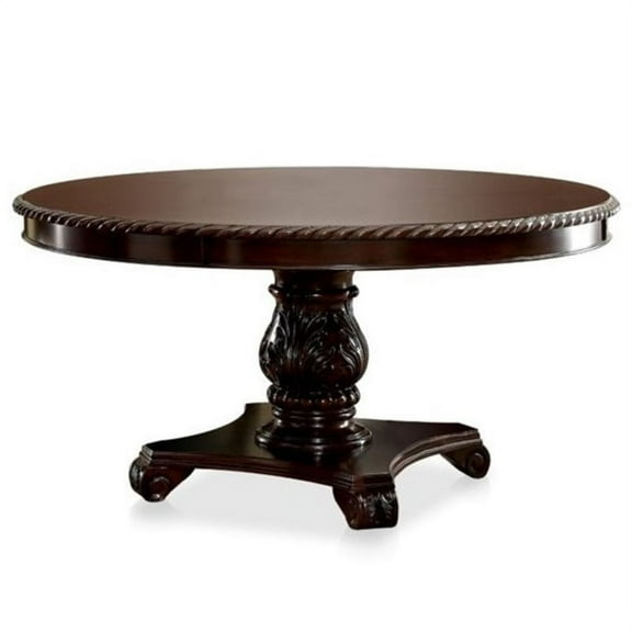 Pemberly Row 60" Round Pedestal Dining Table in Cherry