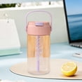 thumbnail image 6 of Water Bottle with Straw and Fruit Infuser, 800ml Leakproof Shatterproof Plastic Cup, Cute Floral Bottle for School and Students, 6 of 6