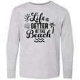 thumbnail image 3 of Inktastic Life is Better at The Beach with Sunshine Seashell and Palm Trees Long Sleeve Youth T-Shirt, 3 of 5