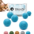 thumbnail image 1 of Pelota de lana Toy MEOWFIA de 1.5 pulgadas, paquete de 6 unidades, para gatos y perros pequeños, 1 of 6