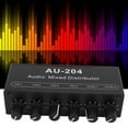 thumbnail image 4 of Headphone ,  Dynamic High Fidelity Stereo Audio Splitter Box 2 Way Input 4 Way Output Interference Resistant 3.5mm  For DVD Speaker, 4 of 8