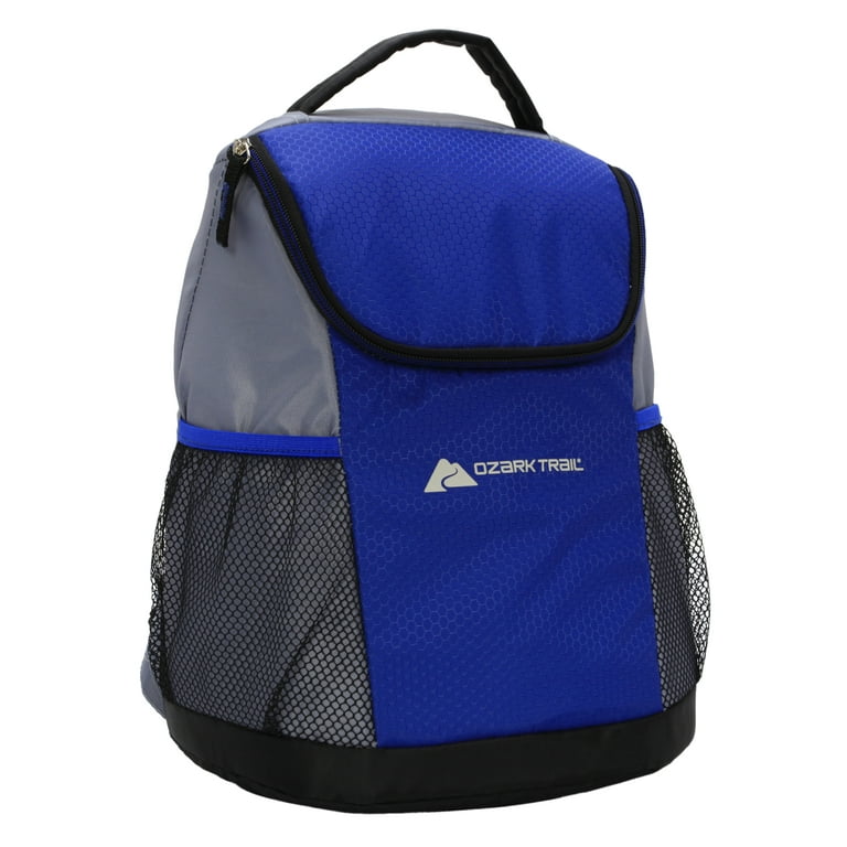 Ozark Trail 12-Cans Soft-Sided Cooler Backpack, Blue, Size: 12 ct