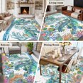 thumbnail image 6 of Area Rug 60×96in, Watercolor Sea Turtle Coral Seaweed Floor Carpet Living Room Rug, Ocean Life Fish Seahorse Non-Slip Welcome Mat Indoor Rugs for Bedroom Dining Room, 6 of 9