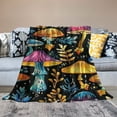 thumbnail image 2 of Orinice Mushrooms Plants Psychedelic Warm Lightweight Blanket Soft Fleece Throw Blanket for All Seasons, Living Rooms Sofa Decor Cow Gifts, Super Soft Long-Lasting Blanket 40x50in, 2 of 6