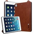 thumbnail image 3 of Designed for iPad 9th/8th/7th Gen Premium PU Leather + TPU Back Case, Vintage Wristband Kickstand Shockproof Anti-drop Ultra Slim Tablet Cover for Men Women for iPad 10.2" 2021/2020/2019 - Brown, 3 of 5
