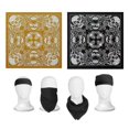 thumbnail image 2 of Skull Digital Print Headscarf Cotton Bandanas Hiphop Head Scarf Music Festival Headwrap Cycling Dancing Handkerchief Yellow, 2 of 5