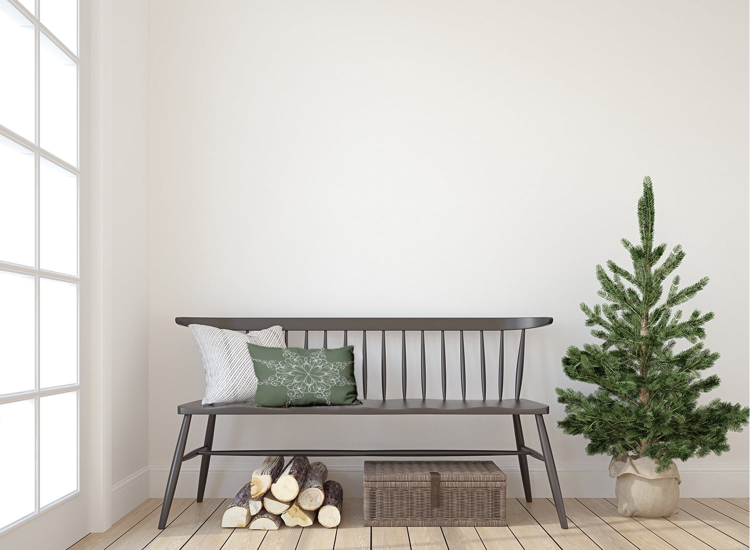20" x 14" Simply Daisy Snowflake Polyester Accent Pillow, Sage Green (1 Count)
