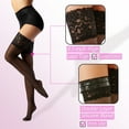 thumbnail image 3 of Bas Cuisses G&Y avec Silicone - Collants en Nylon 15D Transparents à Dentelle, Maintien, pour Femmes, 3 of 8