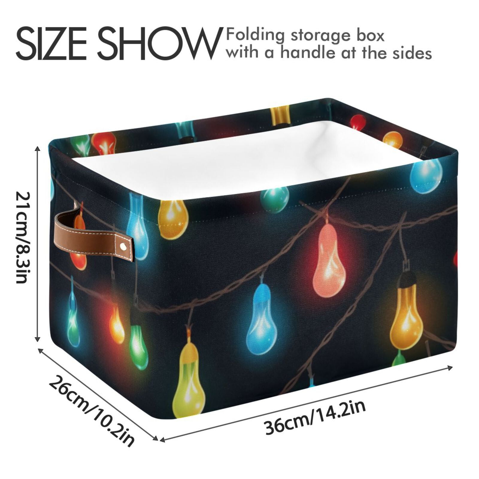 Christmas Lamp Light Post Storage Bins Baskets With Handles Storage Box Clothes Organizer Organization Toys