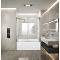 thumbnail image 2 of Kingston Brass KVTAP603622L1 60-Inch Acrylic Rectangular 3-Wall Alcove Tub Combo with Tub Door (Left Hand Drain) in White/Polished Chrome, 2 of 9