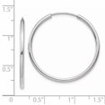 thumbnail image 3 of 14k White Gold Endless Tube Hoop Earrings Round, 3 of 7