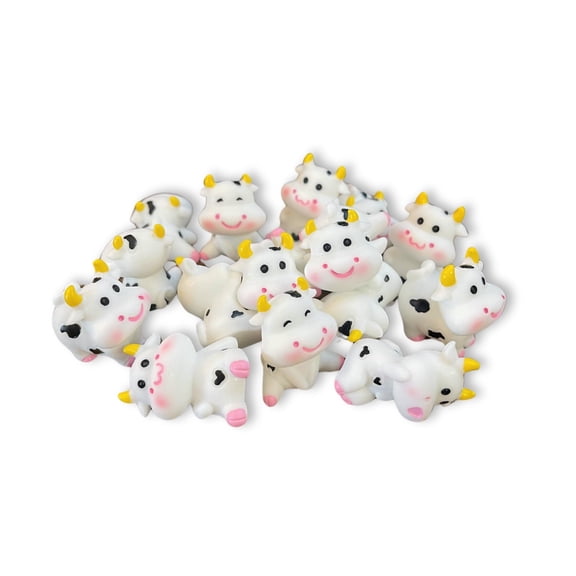 Lashicorn Moo Moo Subaru Cow Figurines Bulk 16pk, 5 Designs Youve Been Mooed Game Put Cows on SUVs Tags Cards Farm Animals Cute Mini