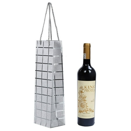 Wine Gift Bags 6 Pack Wine Bags With Handles Wine Bottle Gift Bag For Anniversary Birthday Business Function All Occasion 6 Foiled And Glitter Designs With Handles 3 8 X 3 3 X 14 Inches Walmart Canada
