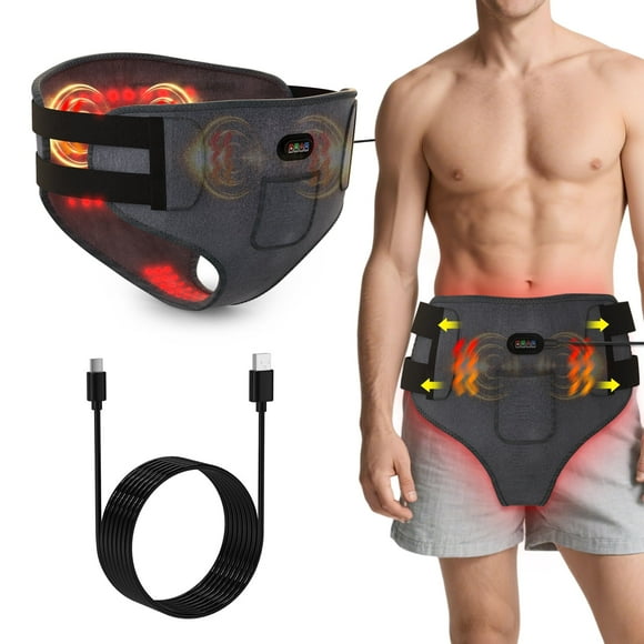 iKeener Short de Luminothérapie Rouge - 162 Lumières DEL (660 Nm), Taille Ajustable, Portable, pour la Santé Masculine et les Voyages