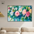 thumbnail image 3 of Blossoms of a Pink Dream Canvas Colorful Floral Art by Art Remedy, Black Frame, 54" x 36", 3 of 7