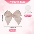 thumbnail image 2 of Uxcell 200 Count Mini Bows Small Satin Ribbon Bows with Sticky Pads, Fit for Wedding Party Decor Sewing DIY Champagne, 2 of 7