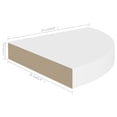thumbnail image 4 of vidaXL Floating Corner Shelf White 25x25x3.8 cm MDF, 4 of 4