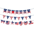 thumbnail image 1 of 3 banderines patrióticos del 4 de julio, banderines de estrellas y rayas de EE. UU. para decoraciones de fiesta del Día de la Independencia Patriótica, 1 of 6