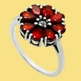 thumbnail image 5 of Hessonite Garnet & Moissanite 925 Sterling Silver Ring s.7 Jewelry R-1031 AGR1025_B_7, 5 of 6