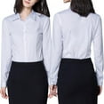 thumbnail image 4 of Button Down Shirt Women Long Sleeve Blouse Shirt Classic-Fit Cotton Tops Wrinkle Resistant(S-5XL), 4 of 7