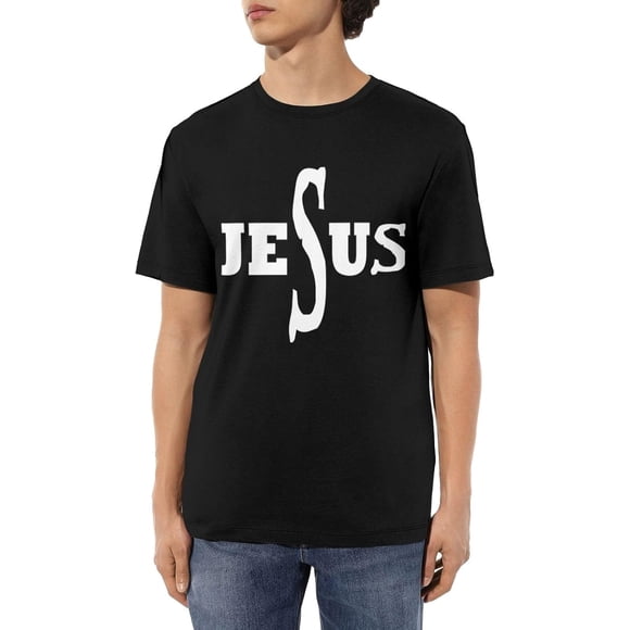 Jesus Cross, Christian, Faith Men's Cotton T-Shirts Casual Basic Crew Neck Tshirts Short Sleeve Fashion Tee Shirts,