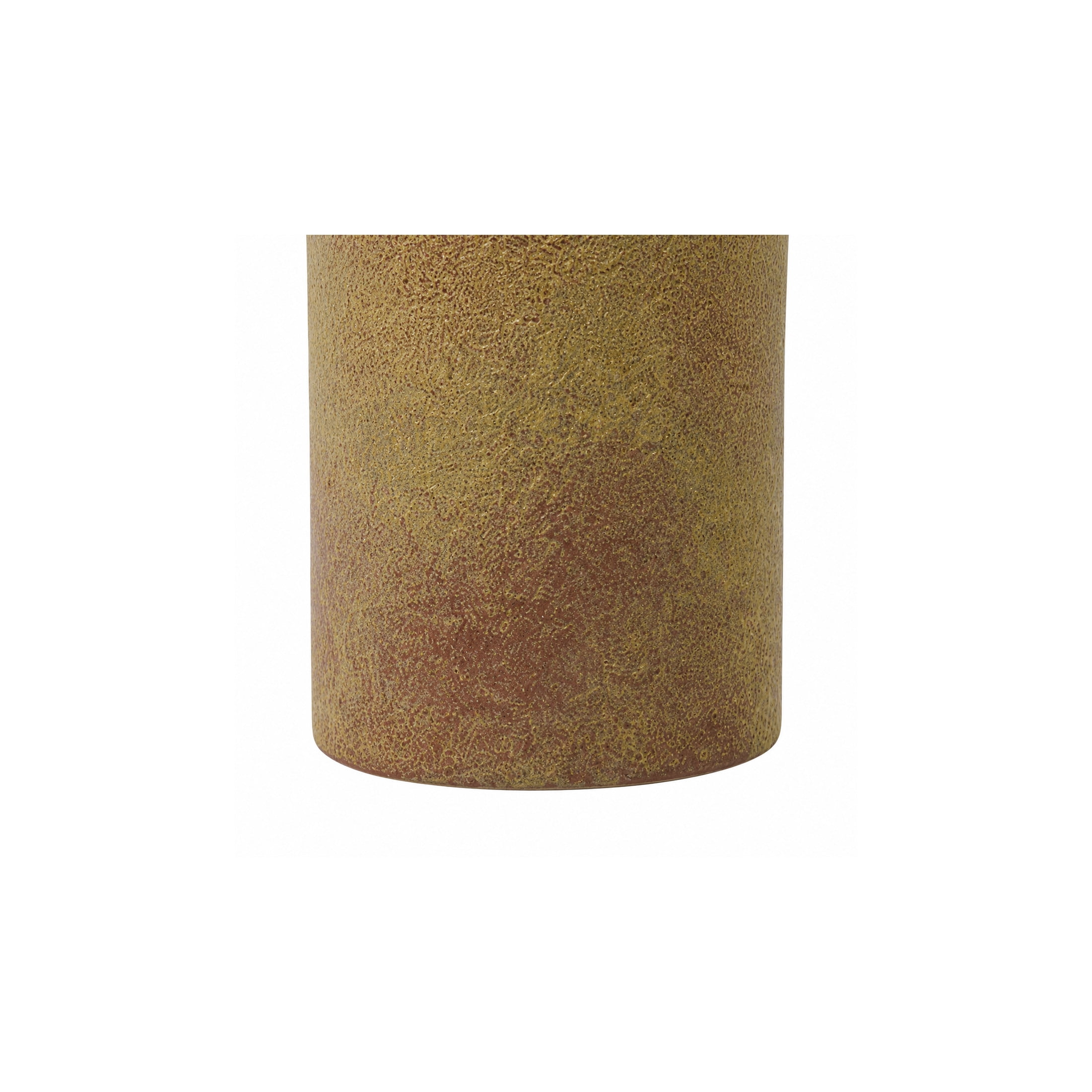 DecMode 9" Antique Style Textured Brown Ceramic Vase with Handles