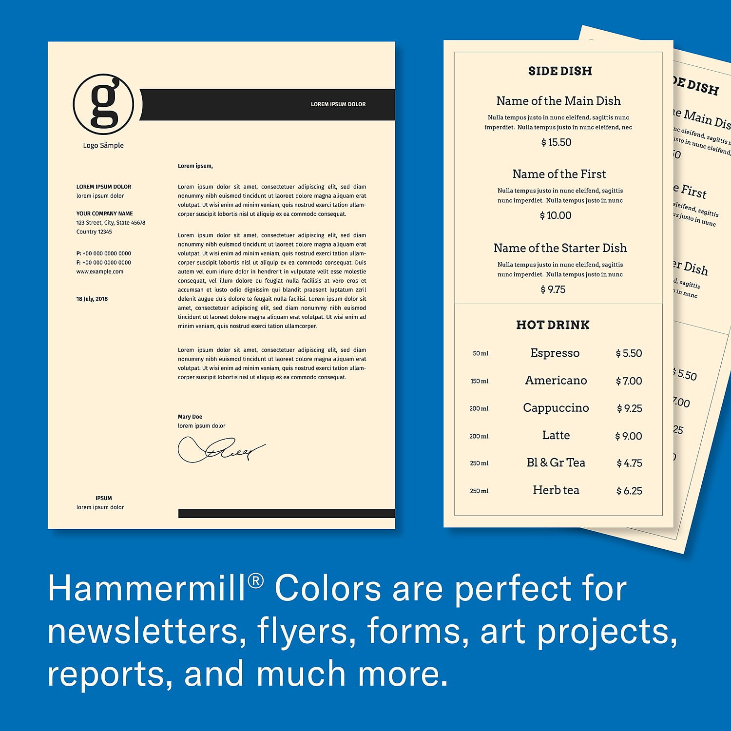 103168C Hammermill colored Paper, 20 lb goldenrod Printer Paper