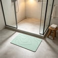 thumbnail image 3 of BSMAT Stone Bath Mat Diatomaceous Earth Shower Mat, 24"x16" Extra Thick Ultra Soft Bath Mat, Non-Slip Super Absorbent Diatomite Stone Mats for Bathroom Floor, Quick-Drying Easy to Clean(Mint Green), 3 of 6