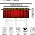 thumbnail image 3 of Christmas Valance Curtains Winter Green Pine Needles Xmas Balls Red Art Printed Rod Pocket Curtain Valance for Kitchen Bedroom Living Room Decor 1 Panel W54xL18 Inch, 3 of 6